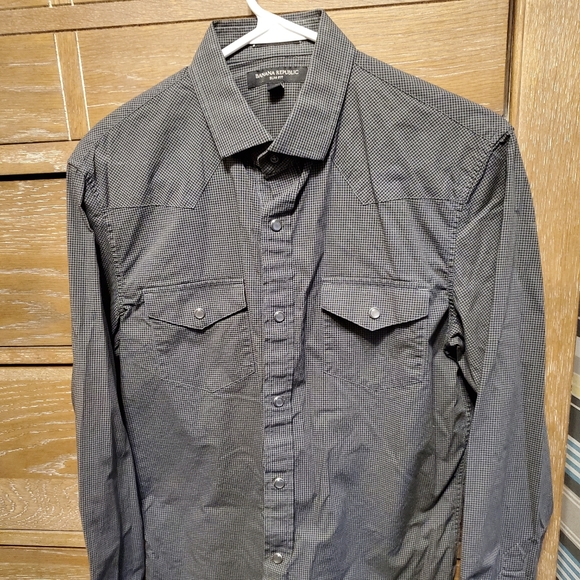 Banana Republic men's snap up dress shirt - Picture 1 of 3
